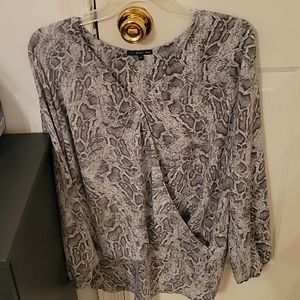 Snake print blouse size large